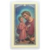 Image papier plastifie avec priere 11.5 x 7 cm, plusieurs saints..
