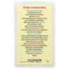 Image papier plastifie avec priere 11.5 x 7 cm, plusieurs saints..