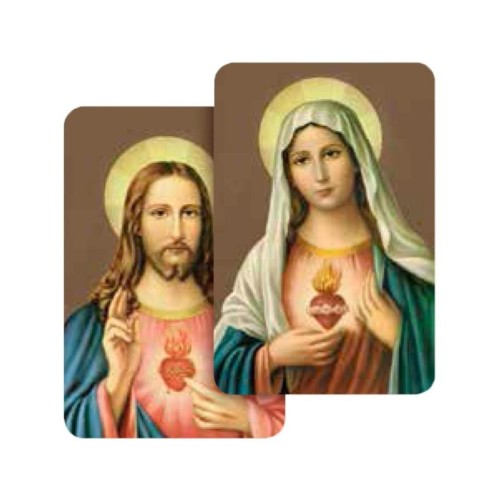 Carte bidimension relief plastifiee H.8.5 x 5 cm, plusieurs saints.