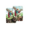 Carte bidimension relief plastifiee H.8.5 x 5 cm, plusieurs saints.
