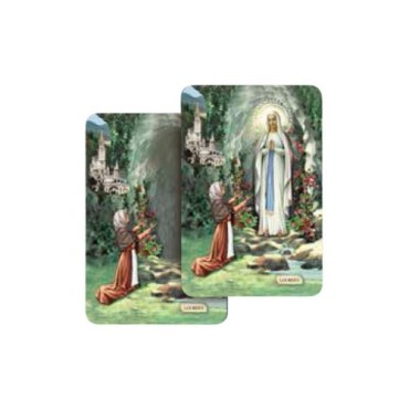 Carte bidimension relief plastifiee H.8.5 x 5 cm, plusieurs saints.