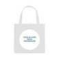 Sac shopping blanc en matière non tissé sublimation rectangle personnalisable H.34 x 40 cm. 2 personnalisations.