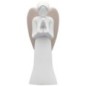 Ange blanc en resine avec les mains jointes, H 9 cm. Livre en boite individuelle..