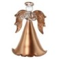 Ange en verre doré. Hauteur 9 cm. Série de 3 anges assortis, livrés en boîte individuelle.