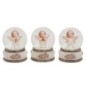 Boule a neige en verre avec ange - H. 9 cm. 3 BOULES ASSORTIES.