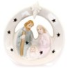 Nativité en porcelaine lumineuse avec arche hauteur 13.40 cm.