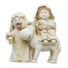 Sainte Famille avec cheval en résine H. 9 cm en boite..