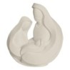 Statue moderne de la Sainte Famille en resine couleur blanche - H. 8.5 cm.