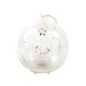 Boule de Noël en verre avec scène de nativité et lumière LED tournante. Ø 10 cm. Effet lumineux changeant.