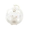 Boule de Noël en verre avec scène de nativité et lumière LED tournante. Ø 10 cm. Effet lumineux changeant.
