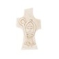 Croix de communion en résine imitation pierre H.9.5 X 5.5 cm Croix et Mitre