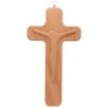 Crucifix moderne en bois avec Christ - H. 20 cm..