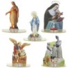 Bougeoir en plexi assemblable, avec représentations de saints. Livre avec une bougie, H. 13,5 cm. Plusieurs saints