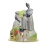Bougeoir en plexi assemblable, avec représentations de saints. Livre avec une bougie, H. 13,5 cm. Plusieurs saints