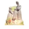 Bougeoir en plexi assemblable, avec représentations de saints. Livre avec une bougie, H. 13,5 cm. Plusieurs saints