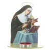 Bougeoir en plexi assemblable, avec représentations de saints. Livre avec une bougie, H. 13,5 cm. Plusieurs saints