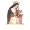 Bougeoir en plexi assemblable, avec représentations de saints. Livre avec une bougie, H. 13,5 cm. Plusieurs saints