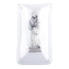 Mini statue métal présentée dans un étui plastique a glisser dans un porte monnaie Hauteur 2,5 cm, plusieurs saints..