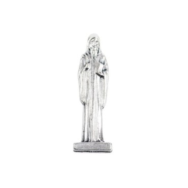 Mini statue métal présentée dans un étui plastique a glisser dans un porte monnaie Hauteur 2,5 cm, plusieurs saints..