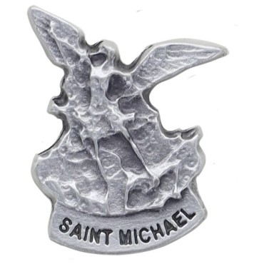 Mini statue métal présentée dans un étui plastique a glisser dans un porte monnaie Hauteur 2,5 cm, plusieurs saints..