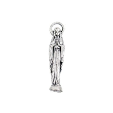 Mini statue métal présentée dans un étui plastique a glisser dans un porte monnaie Hauteur 2,5 cm, plusieurs saints..