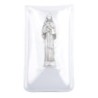 Mini statue métal présentée dans un étui plastique a glisser dans un porte monnaie Hauteur 2,5 cm, plusieurs saints..