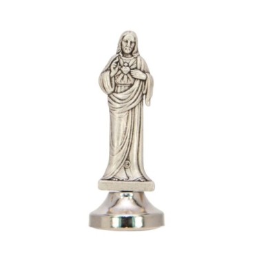Statue en metal sur socle adhesif, Hauteur 5.5 cm, plusieurs saints...