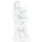 Statue blanche en albatre de la Vierge a l enfant avec filet couleur doree peinte a la main Hauteur 20 cm....