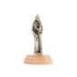 Statue en métal sur socle bois ovale, Hauteur 7 cm, plusieurs saints...
