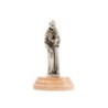 Statue en métal sur socle bois ovale, Hauteur 7 cm, plusieurs saints...