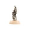 Statue en métal sur socle bois ovale, Hauteur 7 cm, plusieurs saints...