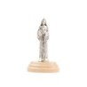 Statue en métal sur socle bois ovale, Hauteur 7 cm, plusieurs saints...