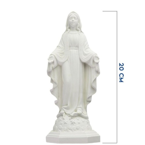 Statue fluorescente en résine de la Vierge Miraculeuse.