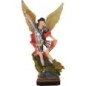 Statue en resine peinte a la main de saint Michel. H. 30 cm