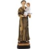 Statue en résine peinte à la main de saint Antoine de Padoue - H. 30 cm.