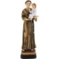 Statue en résine peinte à la main de saint Antoine de Padoue - H. 30 cm.