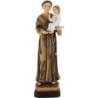 Statue en résine peinte à la main de saint Antoine de Padoue - H. 30 cm.