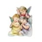 Magnet ou support a poser en bois image collée forme silhouette H. 7 cm, plusieurs saints.