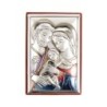 Support en bois a poser H. 6 x 4 cm sujet plaque laminee argentee et coloree, plusieurs modeles.