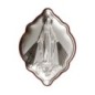 Support octogonal à suspendre ou poser, H 9 × 7 cm, plaque laminée argentée Vierge Miraculeuse