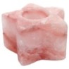 Bougeoir en sel de l´Himalaya forme Etoile livre en boite individuelle 10x10 cm hauteur 5 cm vendu sans bougie.