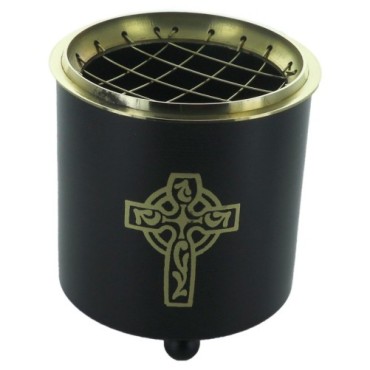 Brûle-encens, H 9,5 cm, Ø 8 cm. Plusieurs motifs. Livré en boîte individuelle.