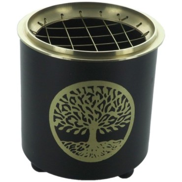 Brûle-encens, H 9,5 cm, Ø 8 cm. Plusieurs motifs. Livré en boîte individuelle.