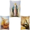 Cadre en bois a suspendre ou a poser H. 11 x 7 cm avec image, plusieurs saints.