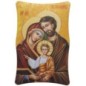 Cadre en bois a suspendre ou a poser H. 11 x 7 cm avec image collee, plusieurs saints.