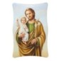 Cadre en bois a suspendre ou a poser H. 11 x 7 cm avec image collee, plusieurs saints.