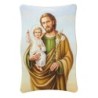 Cadre en bois a suspendre ou a poser H. 11 x 7 cm avec image, plusieurs saints.