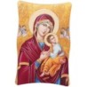 Cadre en bois a suspendre ou a poser H. 11 x 7 cm avec image, plusieurs saints.