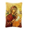 Cadre en bois a suspendre ou a poser H. 11 x 7 cm avec image, plusieurs saints.