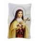 Cadre en bois a suspendre ou a poser H. 11 x 7 cm avec image collee, plusieurs saints.